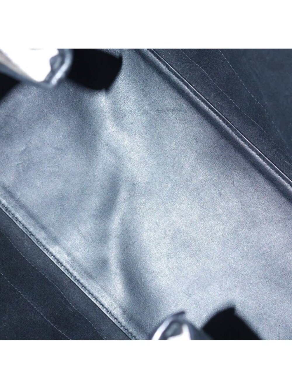 Balenciaga Navy Cabas M Handbag Surrogate Stone Pattern Tote Black White Canvas - Picture 4 of 6